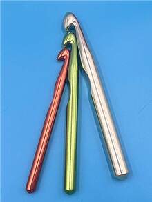 大号钩针，特大号铝制钩针，10毫米、12毫米、15毫米钩针，粗线钩针，毛毯钩针工具，轻质金属钩针，适合初学者，符合人体工学的手柄，快速钩织 - 加大粗號鉤針 - 查看 9