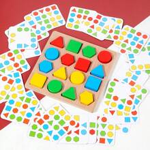 Bộ đồ chơi ghép hình và nhận biết màu sắc bằng gỗ cho trẻ em từ 2-4 tuổi, phù hợp cho bé trai và bé gái, giúp nhận biết màu sắc và hình dạng thông qua trò chơi tương tác. Bộ sản phẩm gồm 30 thẻ trò chơi, là món quà sinh nhật/ngày thiếu nhi tuyệt vời. - Nhiều màu - Xem 7