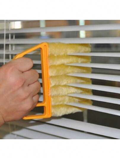 1/2 piezas Cepillo de limpieza de doble cara para rieles de ventanas/puertas de coche, Limpiador de alféizares de ventanas, Quitapolvos de persianas, Herramienta de limpieza de ranuras, Herramienta de limpieza de cortinas del hogar, Cepillo para eliminar el polvo del ventilador del aire acondicionado