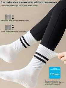 3 Paar/4 Paar Damen Schwarz & Weiß Serie atmungsaktive rutschfeste Yoga Socken, Einheitsgröße, neutrale Silikon Streifen rutschfeste Bootsocken mit Herz Stickerei, feuchtigkeitsableitende Sportssocken geeignet für Pilates, Ballett, Fitness, gestreifte und einfarbige rutschfeste Socken geeignet für Fitness Zuhause und Studio Nutzung - Verschiedenfarbig - Übersicht 4