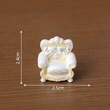 1pc Micro Landscape Baroque Furniture Sofa Bed Miniature Doll House Diy Decorative Accessories Mini Pendant - B - View 12