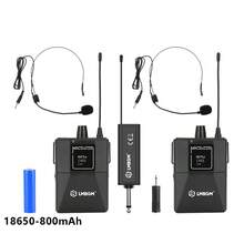 LMBGM 专业无线头戴式腰包麦克风系统，USB 可充电，适用于演出舞台会议 - 查看 11
