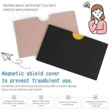 Ví đựng thẻ xe buýt chống trộm bằng da microfiber - Hộp đựng thẻ ID cho người đi làm - Nhiều màu - Xem 3