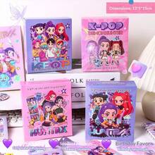 K-POP粉丝神秘礼盒 - 随机文具和配件，包含可爱卡通人物和收藏品，为您带来快乐时光 - 彩色 - 查看 2