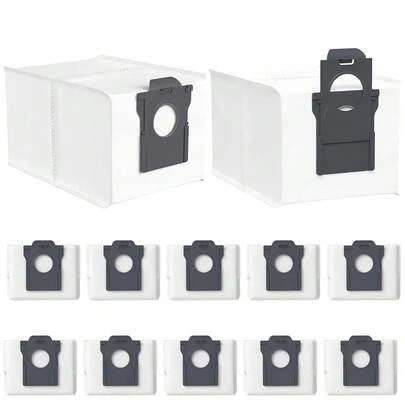 6/12pcs Vacuum Cleaner Dust Bags For Dreame X40 Ultra/ X50 Ultra/Mova E30 Ultra/ X40 Pro/ X30 Pro Ultra/ X30 Pro Plus/ L10s Pro Ultra/ L10 S Ultra Gen 2 Robot, Four-Layer Sealed Disposable Dust Bags