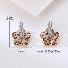 时尚五花耳环一对，适合女性佩戴 - 彩色 - 查看 4