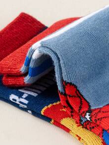 1/5/10 Pairs Marvel Spider-Man Kids Socks, Superhero Pattern, Breathable & Soft, Boys & Girls, Suitable For Everyday Wear/Party Gifts/Easter/Spring/Summer - Multicolor - View 6