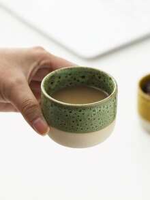 1pc 110ML Saudi Concentrated Coffee Cup, Creative Ceramic Tea Cup, Kiln-Fired Glaze Cup, Gift For Father's Day, Mother's Day, Friends, Colleagues - Multicolor - View 7