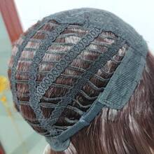 Dark Brown Long Wavy Wig With Bangs 24 Inch Layered Synthetic Wig Natural Looking Heat Resistant Brown Wigs For Women Daily Party Use - View 4