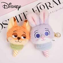 Disney 迪士尼疯狂动物城朱迪·霍普斯和尼克·王尔德毛绒背包挂件，棉花糖系列毛绒玩偶挂件，儿童节日礼物 - 彩色 - 查看 5