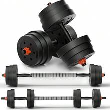 Mancuernas Ajustables Vitime con Barra y Guantes 20kg Negro Antideslizante - 20 kg - Ver 1