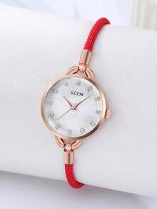 一套优雅的石英手表和珠宝配饰套装，包括一款时尚的圆形女士腕表和一条镶钻手链。 - 彩色 - 查看 13