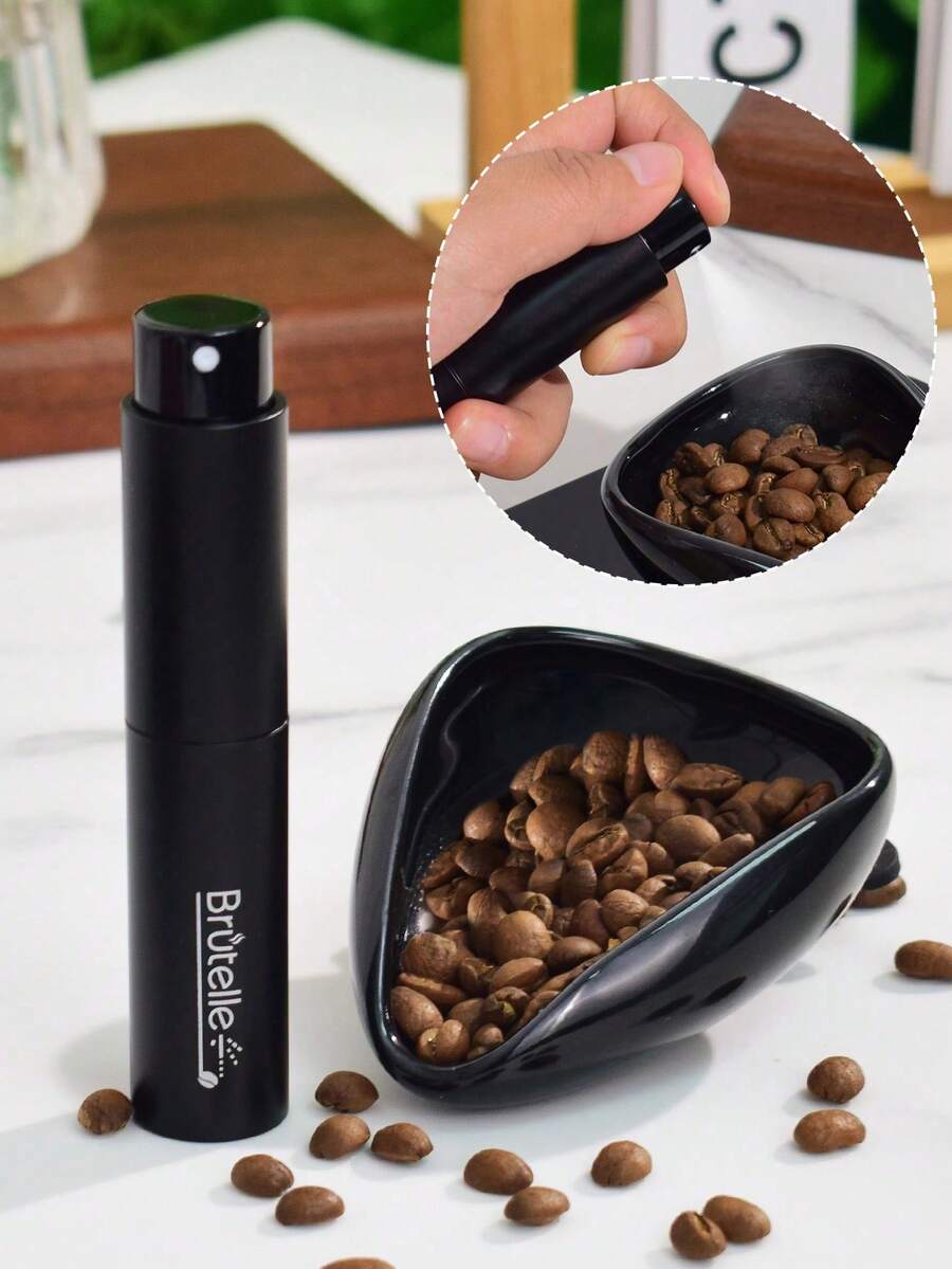 Brutelle Bộ 2 món: Khay cân hạt cà phê bằng gốm + Bình xịt phun sương cho cà phê, Phụ kiện pha cà phê nhỏ giọt thủ công, Đơn giản và tiện lợi. - Hai cái/bộ - Xem 1