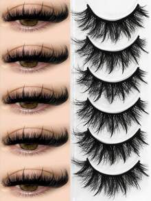 GROINNEYA 8 Pairs Wet Look Eyelashes Manga Faux Mink Lashes Natural & Lengthening Eyelashes Y2K Style Cartoon Style Moisturizing False Eyelashes Cute Girl Style Pointed False Eyelashes Anime Cosplay Perfect For Daily Wear & Themed Parties Strip Lashes - View 2