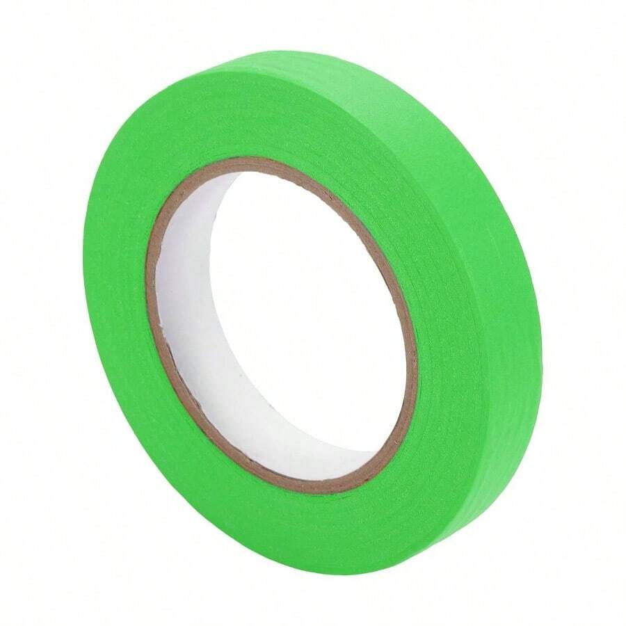 1 Pc 0.8 Inchesx 60.1 Yards Universal Painters Tape - Car Auto Paint Masking Tape No Residue - Crepe Paper Green - 0.8 Inches X 60.1 Yards + Green - View 1