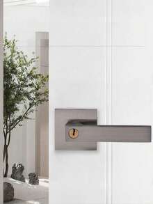 1 Set Door Handle With Lock And Key, Suitable For Office And Front Door, Matte Multi-Color Door Handle With Matching Lock Set - Multicolor - View 10