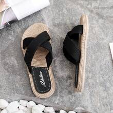 Teens' Criss-Cross Decor Flat Shoes, Warm & Comfortable Slip-On, Casual Solid Color Shoes - Black - View 7