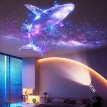 Lampe de projection LED USB portable, projetant des motifs océaniques et naturels (baleine, papillon, méduse, étoile de mer) - Projecteur USB convenant aux murs/plafonds, veilleuse de chevet basse tension, cadeau d'anniversaire - Noir - Voir 15