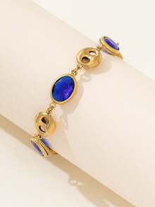 Bộ 3 vòng tay mạ vàng 18K, có thể đeo chồng lên nhau hoặc riêng lẻ, kiểu dáng đa năng, phù hợp cho các buổi hẹn hò, tụ họp, làm quà tặng và trang phục hàng ngày. - Vàng - Xem 7