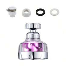 Filtro Purificador de Agua para Grifo con Cabezal Giratorio 360°, Ahorro de Agua y Alta Presión, Adaptador Universal Antisalpicaduras para Cocina y Baño - Multicolor - Ver 4