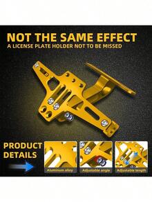 High Quality Aluminum Alloy Easily Installed Motorcycle Multi-Function License Plate Frame - A - View 2