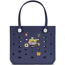 1 EVA Beach Bag, Tote Bag, Casual Tote Bag, Women's Picnic Shoulder Bag, Waterproof, Lightweight, Durable, Multi-Functional Essential Bag, Multi-Functional Shoulder Bag Shopping Tote Bag, Mesh Bag, Multi-Functional Toiletry Bag, Bathroom Bag And Shoulder Bag, Lightweight, Large Capacity, Portable Mesh Beach Bag, Suitable For Family Travel, Vacation, Beach, Camping And Hiking, Summer Bag, Cosmetic Bag - 彩色 - 查看 22