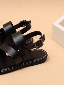 2025新款时尚百搭大码女式凉鞋，珍珠、水钻蝴蝶结装饰，可爱平底包头鞋，适合日常穿着、跳舞、春秋季节穿着。 - 黑色 - 查看 7