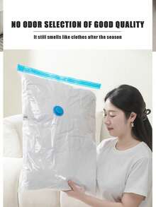 9pcs Vacuum Storage Bags With Hand Pump - 4 Sizes (Small/Medium/Large/X-Large) Reusable, Suitable For Travel, Back To School, Moving - Can Save 80% Space For Clothes, Bedding And Pillows - Multicolor - View 9