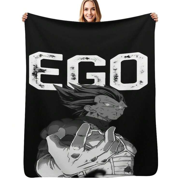 1pc Dragon Super Ball Gokus Vegetas Buu Saiyan Blue God Soft And Plush Fleece Throw Blanket,Warm Gift Idea For Anime Lovers And Fans Dragon Z Ball - Đen và trắng - Xem 1
