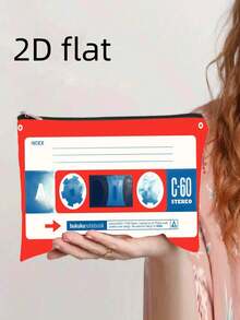 Túi đựng mỹ phẩm thiết kế băng cassette cổ điển năm 1979 - Chất liệu polyester, túi đựng đồ trang điểm du lịch di động, túi đựng đồ trang điểm có khóa kéo, phong cách tối giản giản dị, chỉ giặt tay, chống phai màu và nhẹ, túi đựng đồ trang điểm, túi đựng đồ vệ sinh cá nhân, túi đựng đồ dùng du lịch, đồ dùng cần thiết cho kỳ nghỉ, quà tặng cho phụ nữ. - Nhiều màu - Xem 6