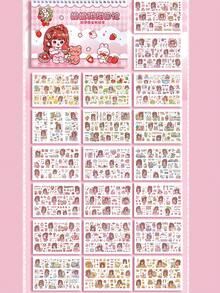 20pcs/Set (Approx. 1000pcs) Bullet Journal Stickers, Suitable For Decorating Planner, People Themed Scrapbooking Stickers, Washi Tape Storage Book School Supplies - 1 Set - View 7