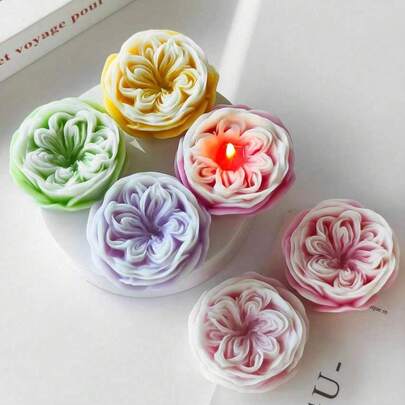 Rose Flower Aroma Candle Silicone Mold, DIY Handmade Soap Flower Resin Casting Mold, Multipurpose Home Decor Silicone Mold