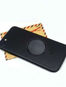 1片黑色皮革磁性贴片，适用于磁性车载手机支架、墙面、磁铁等。 - 黑色 - 查看 3