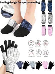1 Pair Sweat-Wicking Gloves, Suitable For Summer & Autumn, Help Promote Hand Perspiration - Multicolor - View 2