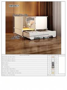 Drawer-Style Cat Litter Box With Storage Drawer, Multi-Functional Enclosed Pet Furniture Easy To Clean - one-size - View 3