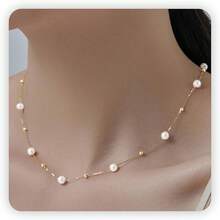 SmileBelle Pearl Collars Necklaces For Women, Daisy Pearl Choker As Y Shaped Pearls Jewelry Gold Heart Necklace For Anniversary Birthday Gifts White Baroque Necklace As Wedding Jewelry - Daisy Pearl Necklace - View 10