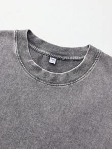 Disney Stitch T-Shirt für Damen, 100% Baumwolle, Weite Passform, Kurzarm mit Grafikdruck, hochwertige Verarbeitung, bequem und atmungsaktiv, ideal für Freizeit und Urlaub - Grau - Übersicht 4