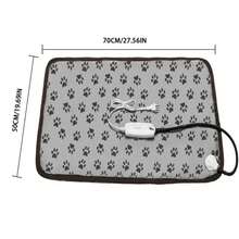 Manta eléctrica para perros y gatos, almohadilla calefactora, colchón para mascotas, impermeable, antimordida, cojín para silla con temperatura ajustable, 1 Uds. WU7L - EE. UU. 45 x 45 cm - Ver 2