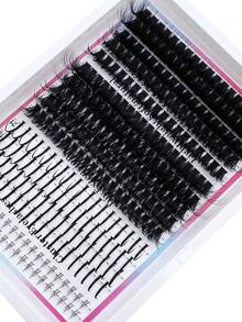 330pcs Cartoon Style False Eyelash Clusters, Single Cluster Faux Mink Lashes, Fairy + Lower Lashes + 80D + 100D Fluffy Wispy Lashes 0.07mm D Curl, 6-21mm Mixed Length, Cat Eye Thick Moisturizing False Lashes, Reusable, Individual Segment Lashes, Lightweight And Soft, Suitable For DIY Lash Extension At Home - D - View 5