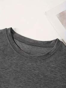 1 Piece Of A Pullover Suitable For Plus-Size Women, Featuring A Banana Pattern, A Casual Outfit Suitable For All Seasons, Shipped From The Local Warehouse, Delivered Quickly, A Versatile Top - 深灰色 - 查看 4