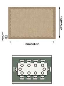 1 pieza Alfombra moderna y minimalista con patrón de onda geométrica, alfombra de felpa sintética, adecuada para baño, cocina, entrada, pasillo, mesita de noche, sala de estar, dormitorio, felpudo lavable a máquina para todo el año, decoración del hogar - Multicolor - Ver 13