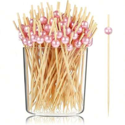 100 piezas Deluxe Palillos de Fruta - Decorativos y para Bodas, Fiestas y talla grande - Palillos para Pasteles, Postres, Cócteles, Bufés y Cupcakes - Desechables Fáciles, Calidad Premium, Artículos Inusuales, Decoración de Cocina, Decoración de Mesa, para Suministros de Aperitivos de Fiesta Decorativos, Decoración de Fiesta de Cumpleaños, Boda, Navidad, Fiesta con Tema de Hielo