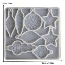 Silicone Mold For Making Christmas Stars And Snowflakes - Reusable Square Craft Mold Suitable For Resin, Candle And Bath Bomb - Perfect For Holiday Decoration And Home Decor, Ideal For Holiday Season - Square 8-compartment Silicone Mold - View 9