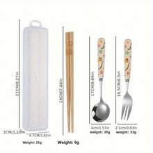 Portable 4-Piece Dining Set: Artisan Design Featuring Elegant Ceramic Handle And Premium Stainless Steel Body - Pink - View 13