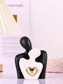 3.35 Inch White Resin Mini Couple Statue, Suitable For Bedroom Shelf, Romantic Anniversary, Wedding And Valentine's Day Couple Gift - Multicolor - View 7