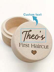 Personalized Wooden First Haircut Keepsake Box - A Perfect Gift With Name And Date, For Birthdays Or Baptisms - Multicolor - View 5