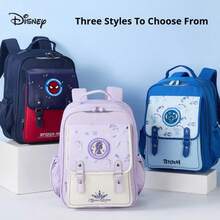 Disney 迪士尼主题背包，适合1-3年级学生，防水大容量，符合人体工学设计，减轻负重，双肩带设计 - 方形 - 查看 9
