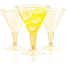 10pcs 6.3oz Reusable Plastic Martini Cups, Suitable For Champagne Parties, Desserts, Catering, Weddings, Birthday Parties (Champagne Glasses, Wine Glasses, Plastic Cups, Cocktail Glasses, Birthday Cups) - View 7