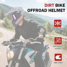 Motorcycle Helmet With Goggles, Breathable, Windproof And Sandproof - Black and Gray - View 4