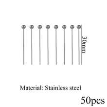 50/100个不锈钢极简弯针 T型针 串珠针 九字针 串珠连接针 耳环手链DIY饰品配件制作 - 頭針 - 查看 25